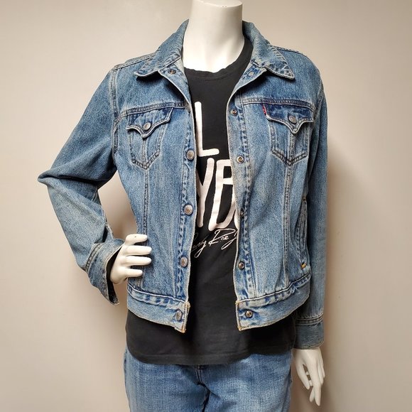 faded denim trucker jacket